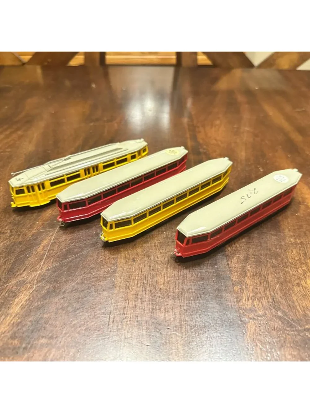Vintage Lot Wiking Plastic Trolley Cars #69